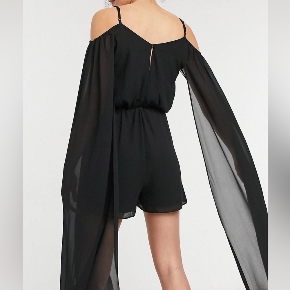 Cold Shoulder Drape Romper - image 3